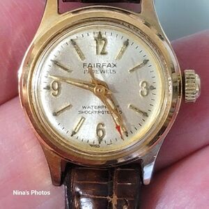 VTG Fairfax Automatic 17 Jewels Electroplated 10k Microns 19mm Watch Works